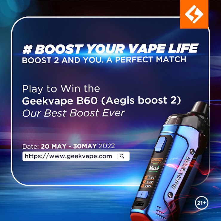 Geekvape Launched Play and Share to Win an Aegis Boost 2 Campaign