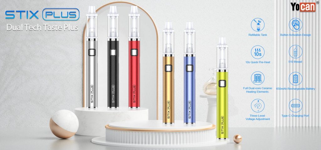 Yocan releases Stix Plus, a Dual-core ceramic vaporizer 1 Yocan releases Stix Plus, a Dual-core ceramic vaporizer
