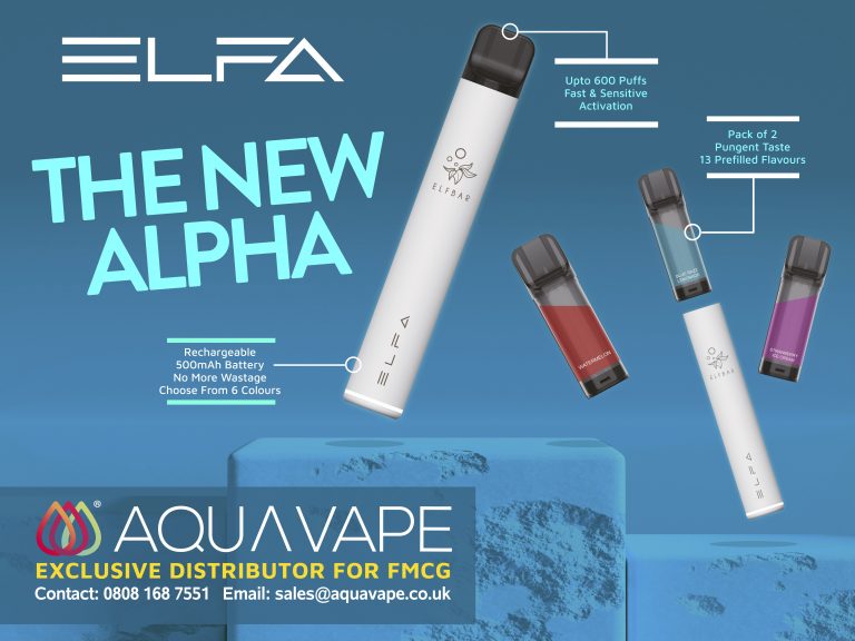 Elf Bar partnership with Aquavape as the exclusively distributor of ELFA to the UK’s FMCG sector