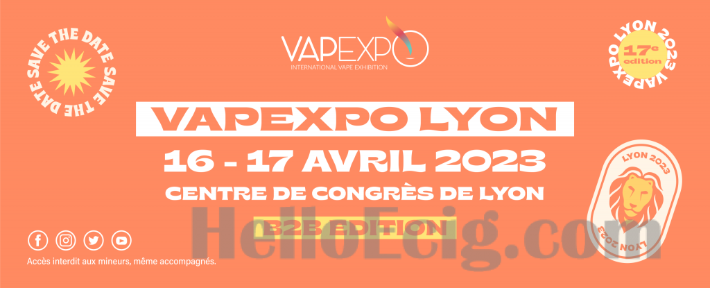 36 Chinese Exhibitors and Brands Will Show at VAPEXPO Lyon 2023 on April 16th-17th 1 36 Chinese Exhibitors and Brands Will Show at VAPEXPO Lyon 2023 on April 16th-17th