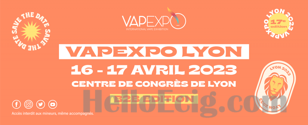 36 Chinese Exhibitors and Brands Will Show at VAPEXPO Lyon 2023 on April 16th-17th