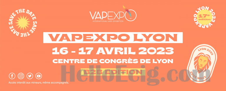 36 Chinese Exhibitors and Brands Will Show at VAPEXPO Lyon 2023 on April 16th-17th
