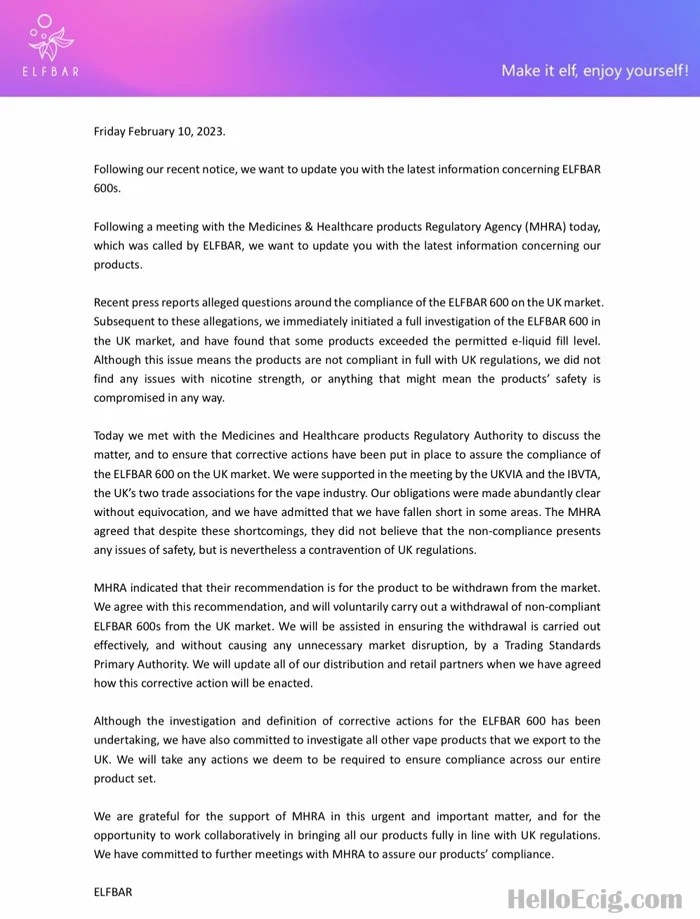 Reynolds Threatens to Sue Vape Shops over Selling Elf Bar Flavored Products 4 Reynolds Threatens to Sue Vape Shops over Selling Elf Bar Flavored Products