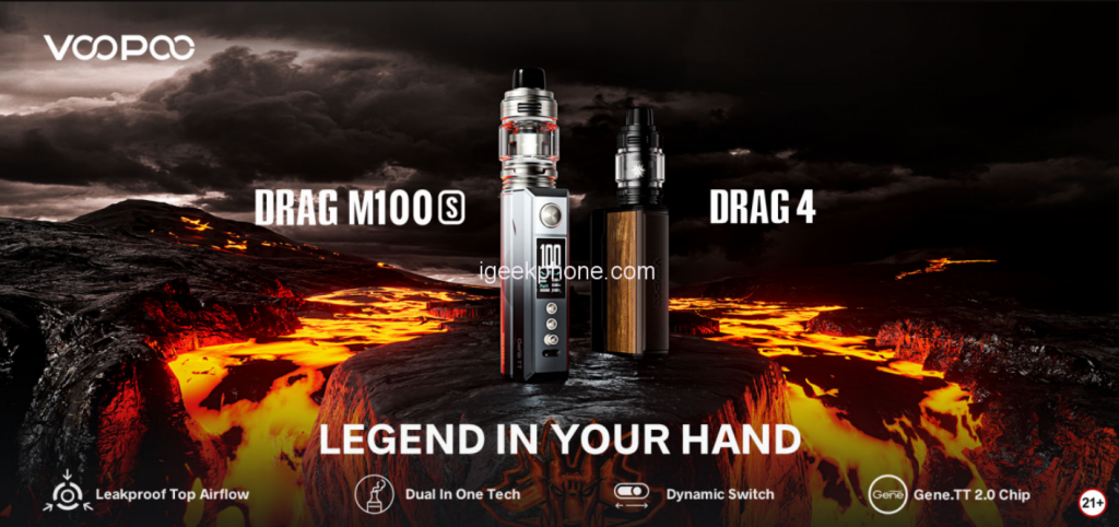 The Single Battery Version of VOOPOO DRAG 4, DRAG M100S Officially Released