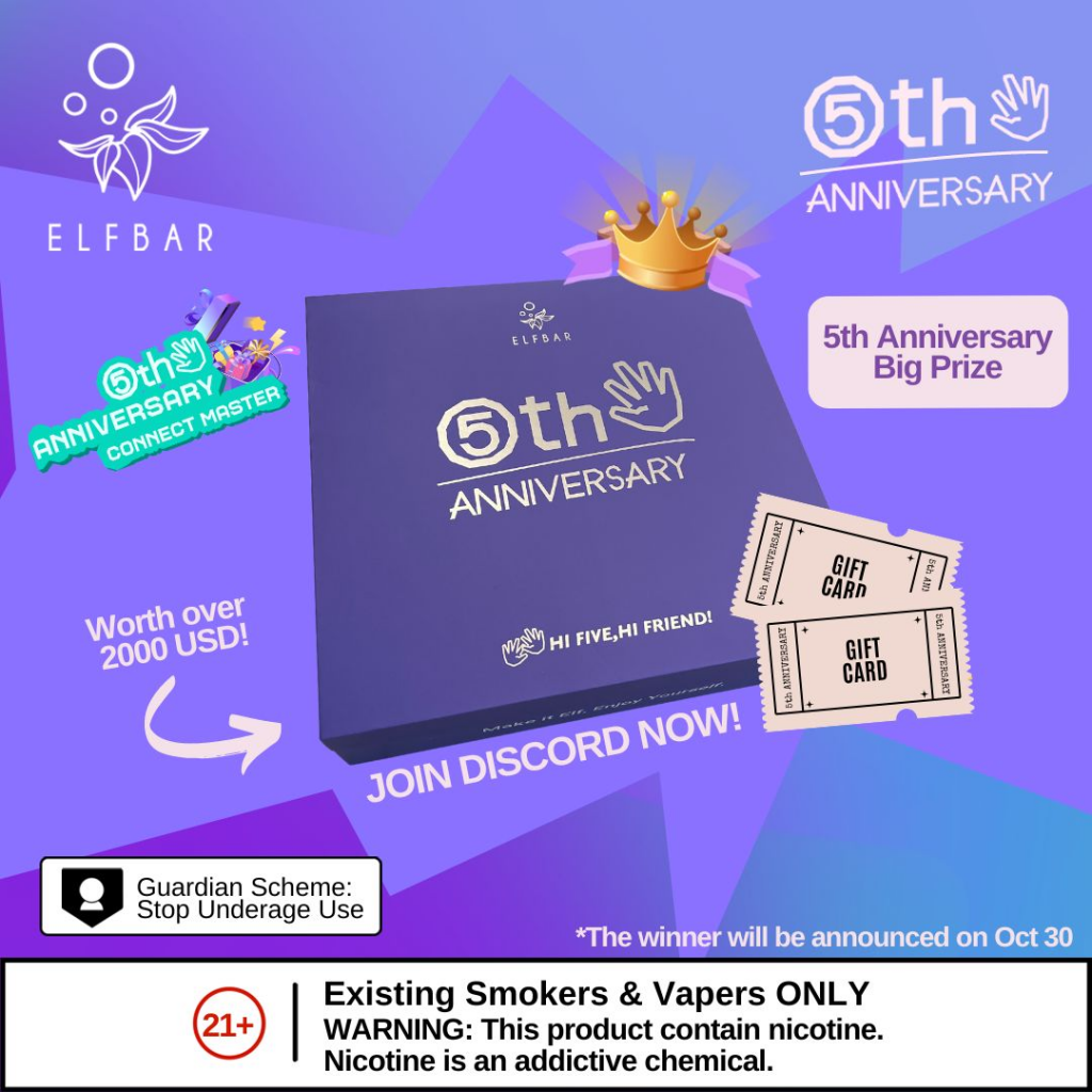 ELFBAR Celebrates Its 5th Anniversary with Global Events and Giveaways