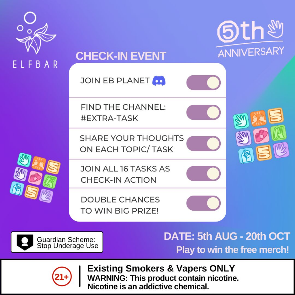 ELFBAR Celebrates Its 5th Anniversary with Global Events and Giveaways 8 ELFBAR Celebrates Its 5th Anniversary with Global Events and Giveaways